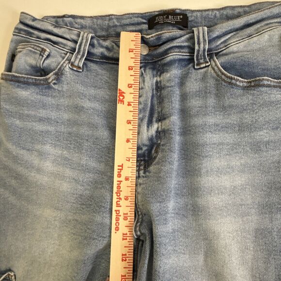 Judy Blue Jeans 18W High Waist Cargo Wide Leg JB88924 Light Wash Blue Stretch - Picture 10 of 16